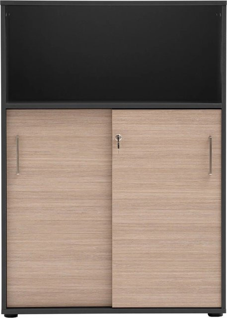 Schildmeyer Highboard Metz mit Schiebetüren in Anthrazit B/H/T: 113,4 x 80,1 x 38,2 cm - Bild 1