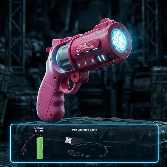 Linyi toy Revolver Blasenpistole, Automatische Seifenblasenmaschine, Unisex, ab 14 Jahren - Bild 1