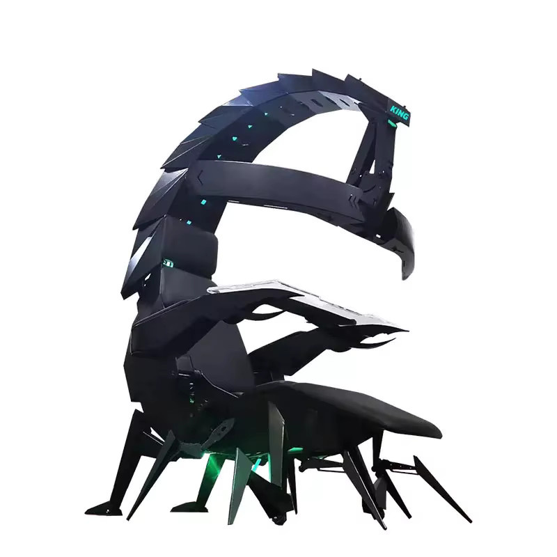 Cluvens Scorpion Chair Ergonomischer Zero Gravity Gaming-Stuhl mit Cockpit für 3 bis 5 Monitore in Schwarz - Bild 6