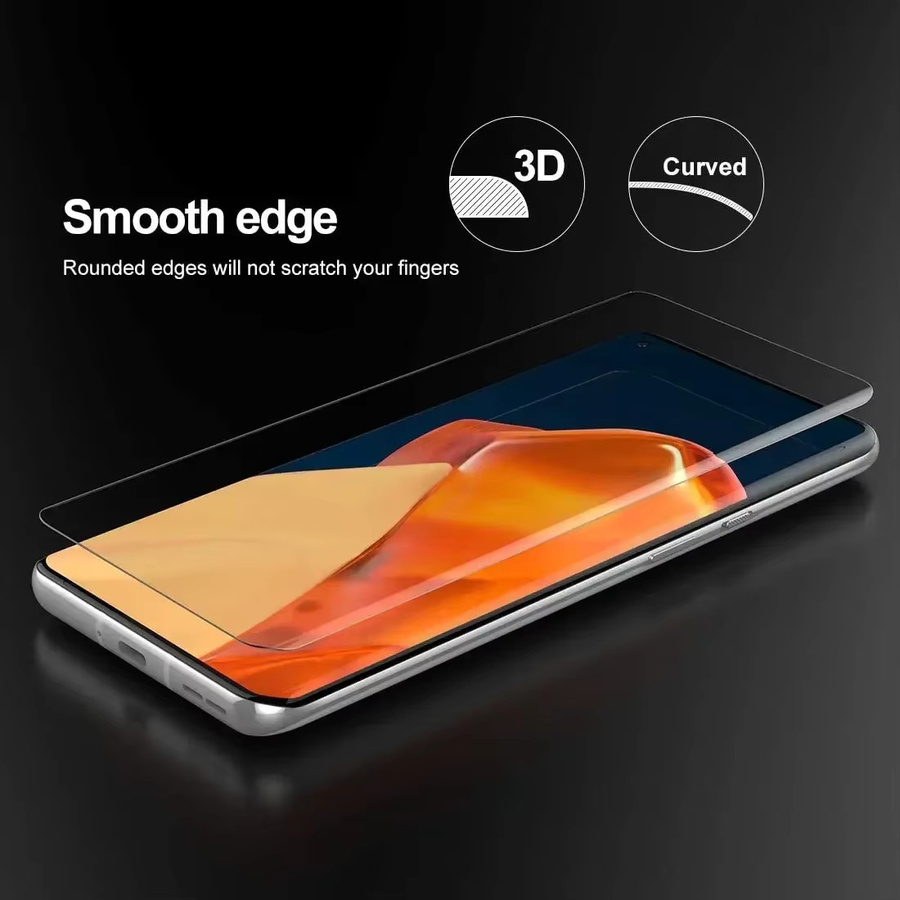 9H UV gehärtetes Glas Displayschutzfolie für OnePlus 13 12 11 10 9 8 7 7T Pro transparent - Bild 3