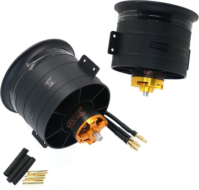QX-MOTOR 80mm EDF 12-Blatt Impeller, Bürstenloser Motor, Schwarz - Bild 1