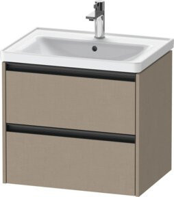 Duravit Waschtischunterschrank Ketho.2 in Leinenoptik mit 2 Schubladen, wandhängend, B/T: 63,4 x 45,5 cm - Bild 1