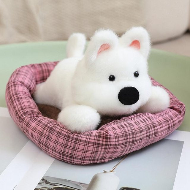 Lustiger Hund mit Hundehütte, Plüschtiere, 20cm - Bild 1