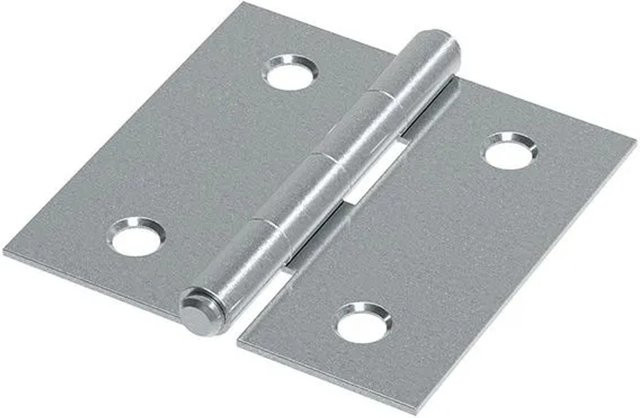 FeNau Scharnier aus verzinktem Stahl mit festem Zapfen, Farbe: Silber, B/H: 40 x 40 mm - Bild 1
