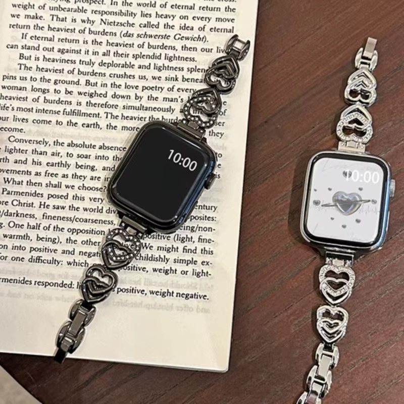 JBAILI Uhrenarmband Edelstahl, Silber, Zirkonia, Damen - Bild 3