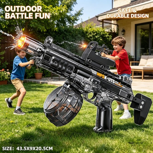 CTMA MP5K Elektrische Wasserpistole, mit Licht und Sound, Blau - Bild 1