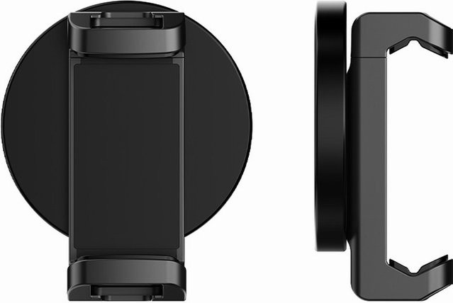 Magnetischer Handyhalter mit starker Magnetbasis und Handy-Klemme in Schwarz für Fitnessstudio, Laufband, Motorrad und Haushalt - Bild 1