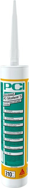 PCI Silcoferm S Silikon-Dichtstoff Manhattan in Grau oder Weiß, 310 ml - Bild 1