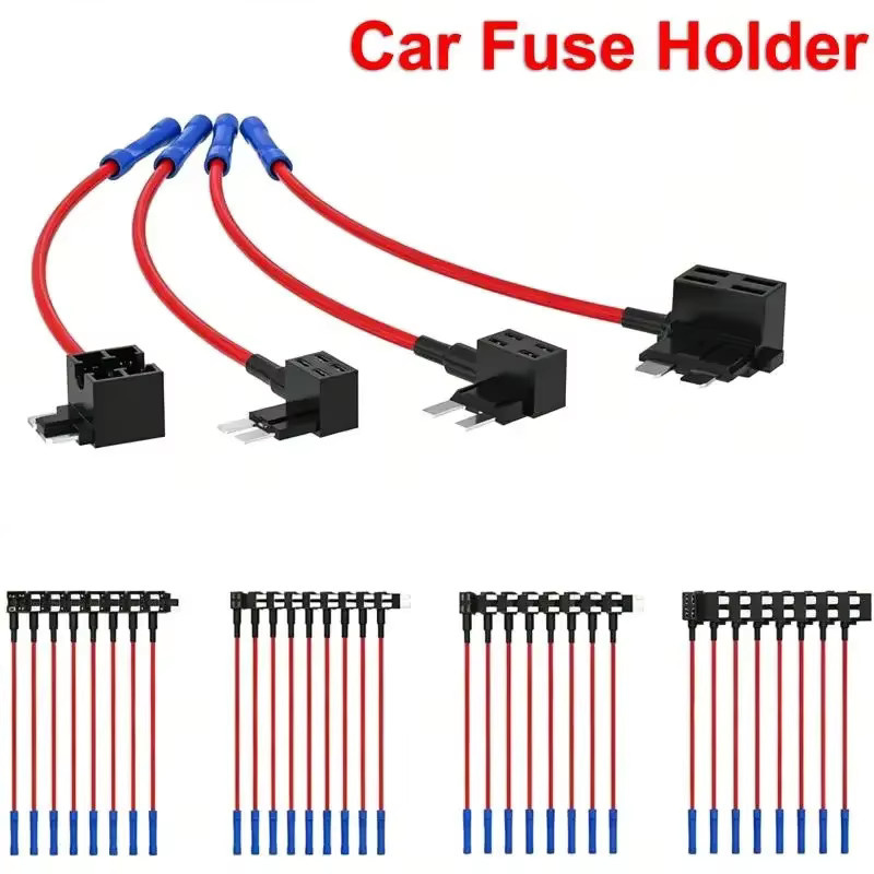 10 Stück kebidumei Add-a-circuit TAP-Adapter für Mikro-, Mini-, Standard- und ATM-Flachsicherungen in Schwarz - Bild 3
