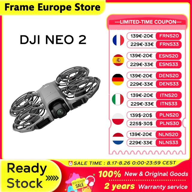 DJI Neo 2 Drohne mit 4K Kamera, stabilisiertem Video und Propellerschutz, Grau, 151g - Bild 1