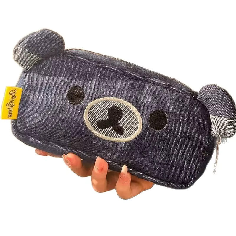 Rilakkuma Cowboy Canvas Limited Edition Stifttasche und Make-up-Tasche in Braun und Blau - Bild 6