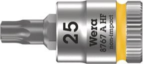 Wera Zyklop Bitnuss 8767 A HF TX 25 mit 1/4 Zoll Antrieb, silberfarben - Bild 1
