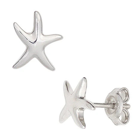 Colfem Ohrstecker Seestern, 925 Silber, Unisex - Bild 1