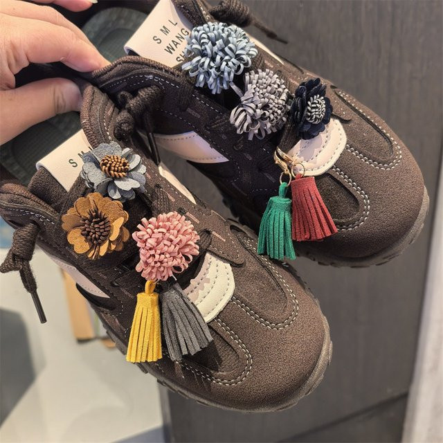 SMATLELF Schuh Charms, Quaste Anhänger, Leder, Blume - Bild 1