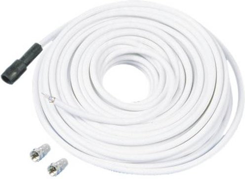 Telestar SAT Anschlusskabel mit 1x F-Stecker auf 1x F-Stecker in Weiß, 10 m - Bild 1