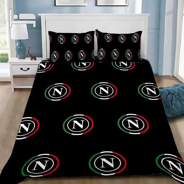 JMG Household Supplies Bettwäsche-Set SSC Neapel Fußballclub Logo, Schwarz, Microfaser, B/H: 140 x 200 cm - Bild 1