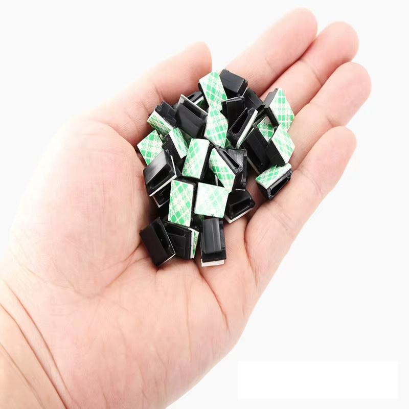 QXNY Selbstklebende Kabelorganizer-Clips in Schwarz für Auto und Schreibtisch - Bild 4