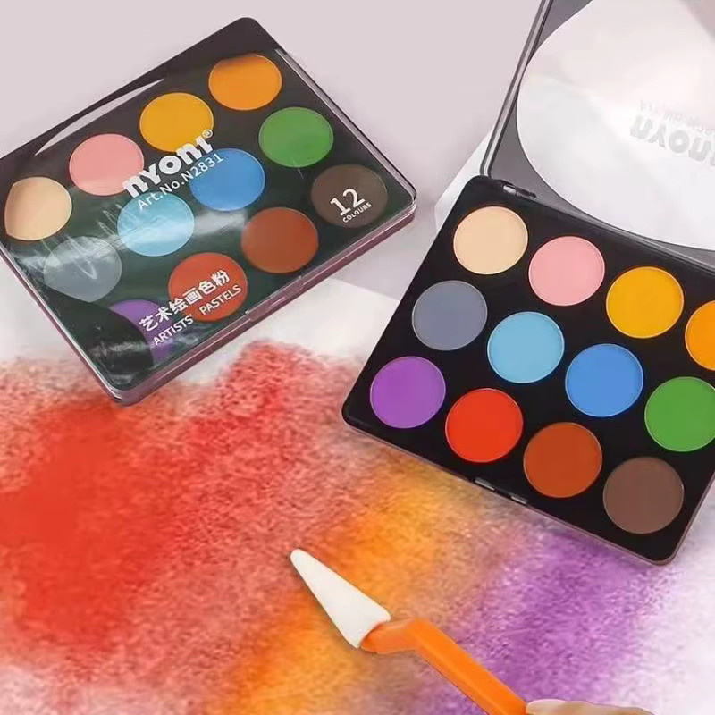 12 Farben Künstler-Pastellfarben Set für Trocken- und Nasszeichnungen in Multicolour - Bild 2