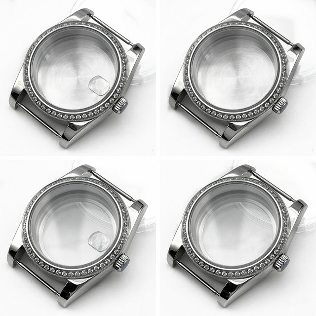 RICHUS Uhrengehäuse Edelstahl, Silber, Diamant, 36/39 mm - Bild 1