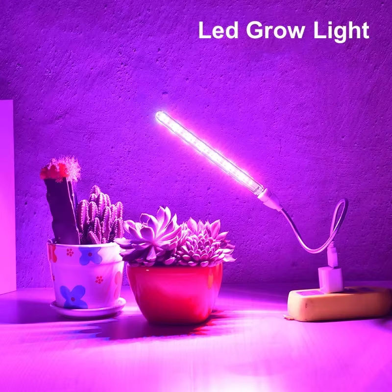 5V LED Vollspektrum Pflanzenlampe mit flexiblem Schlauch für Gewächshaus, Blumen und Hydroponik via USB - Bild 4