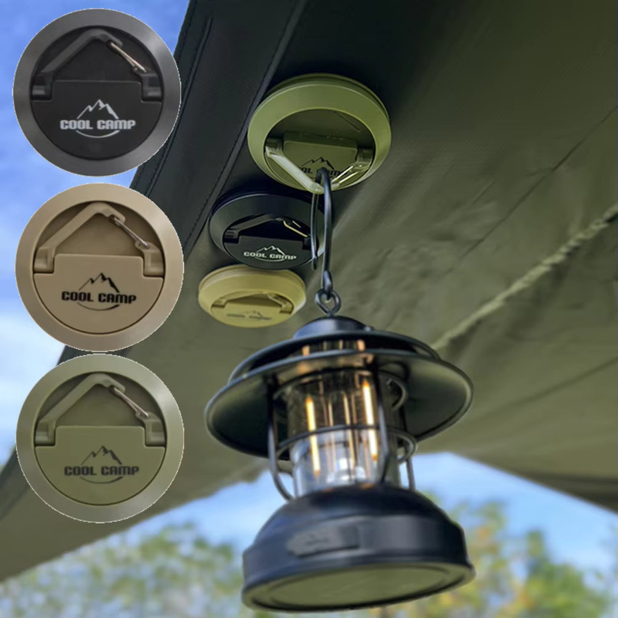 APWIKOGER Magnetischer Zelthaken in Schwarz, erweiterbarer Kleiderbügel mit robustem Erdmagnet für Outdoor-Camping-Überdachungen - Bild 3