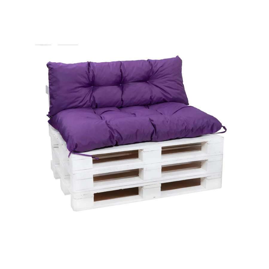 Setgarden Palettenkissen Set in Violett bestehend aus 1 Sitzkissen und 1 Rückenkissen B/T: 120 x 50 cm - Bild 2