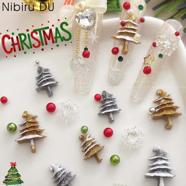 Nibiru DU Nail Art Charms Weihnachtsbaum, Glänzend - Bild 1