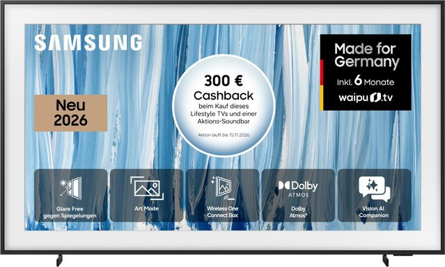 Samsung The Frame Pro Neo QLED Smart TV 75 Zoll 4K Ultra HD schwarz - Bild 1