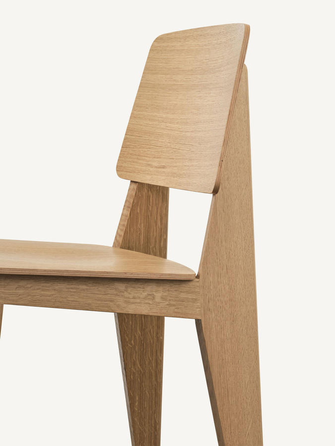 Vitra Chaise Tout Bois Liege mit Holzgestell in Beige - Bild 3
