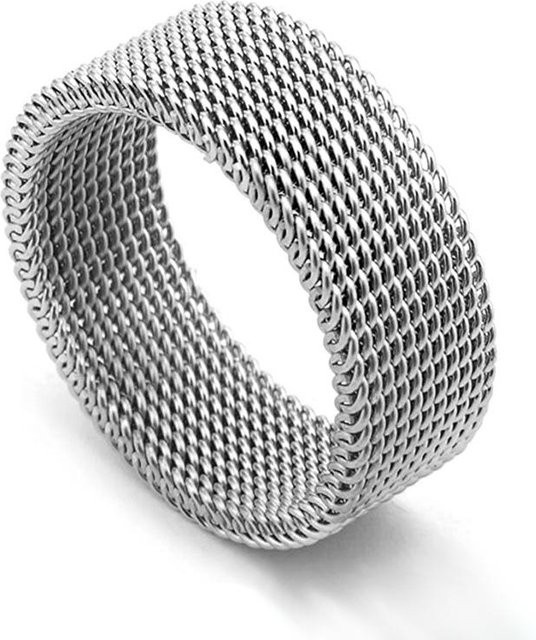 Ring Edelstahl, Netzband, Silber, Unisex - Bild 1