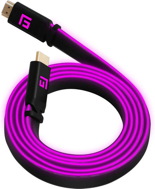 LED HDMI-Kabel 2.1 High Speed mit Floating Grip in Pink, Länge: 3 m - Bild 1
