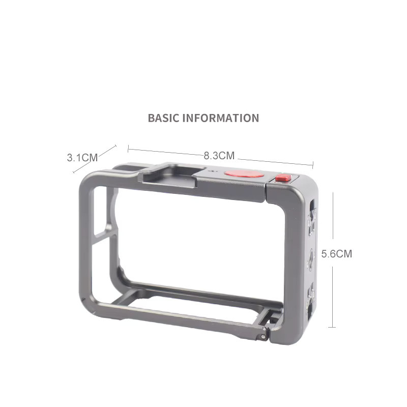 DJI Schutzhülle Metallkäfig für Osmo Action 6 Vollschutzgehäuse mit Schnellverschluss und Cold-Shoe-Erweiterung - Bild 3