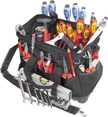Alarm Werkzeugtasche bestückt Schwarz L x B x H: 46 x 22 x 22 cm - Bild 1