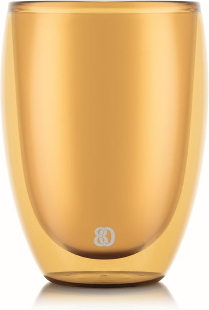 Bodum Pavina Trinkbecher-Set Tumbler aus Glas und Kunststoff, transparent und gelb, 350 ml - Bild 1