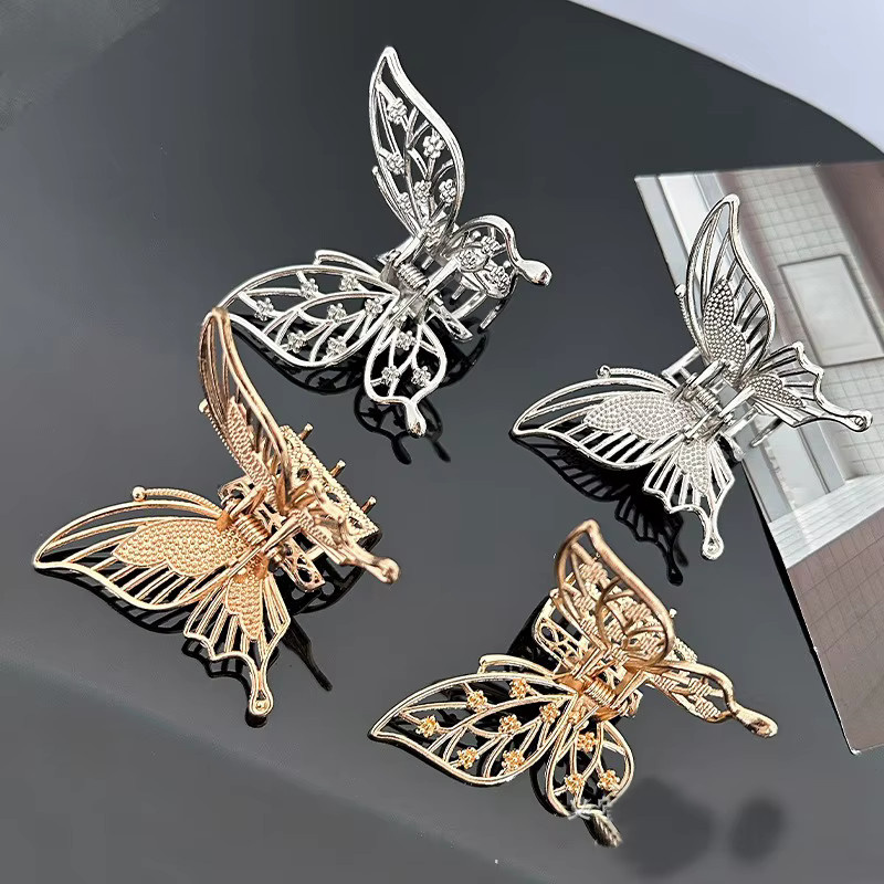 Haarklammer Metallic, Schmetterling, Boho-Stil - Bild 2