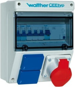 Walther Werke Steckdosenkombination Verteilerdose in Grau, Transparent und Weiß, B/T/H: 23,7 x 18,3 x 15,2 cm - Bild 1