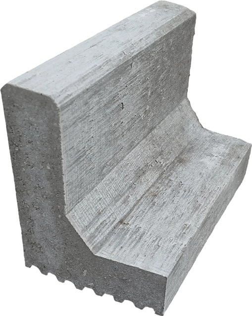 Diephaus L-Bordstein aus Beton in Grau - Bild 1