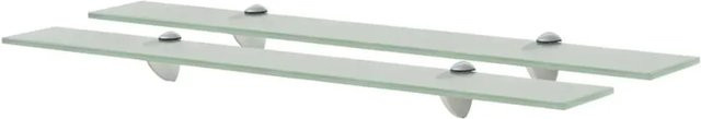 vidaXL Schweberegale aus gehärtetem Sicherheitsglas, 2er Set, transparent, B: 70 cm, T: 20 cm, Höhe: 0,8 cm - Bild 1