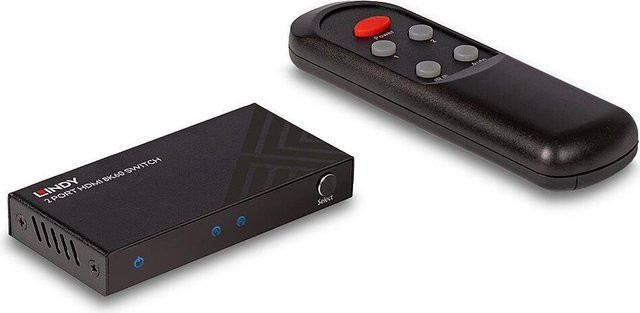 Lindy HDMI-Switch 2.1 mit 2 Ports für 8K60 HDR in Schwarz (38337) - Bild 1