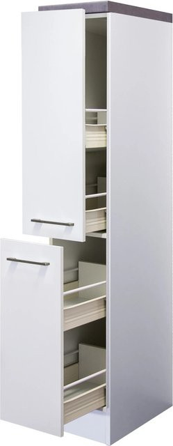Flex-Well Apothekerschrank Vita Küchenschrank Weiß Matt B/H/T: 30 x 162 x 60 cm - Bild 1