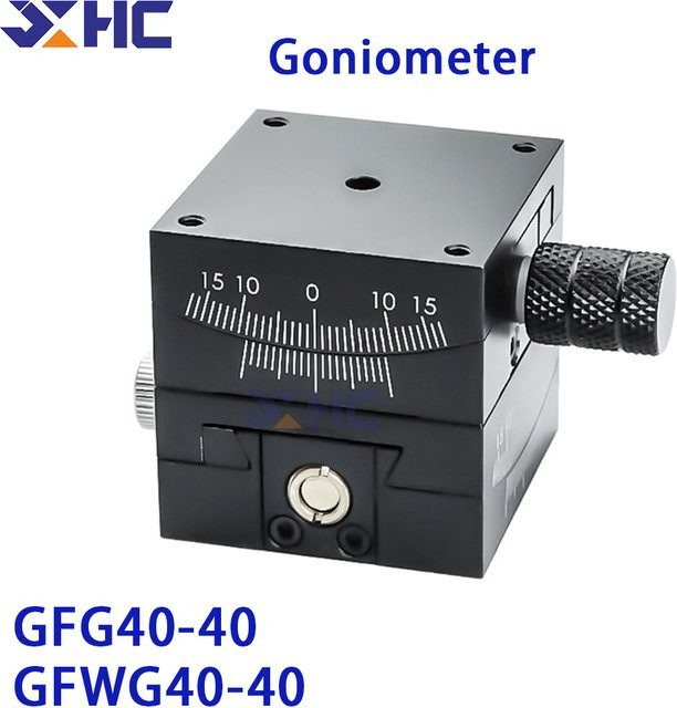Manueller Radian-Winkeltisch GFWG40 GFG40 Schwenktisch mit X-Achse und Y-Achse für Messungen, Schwarz, 40 mm - Bild 1