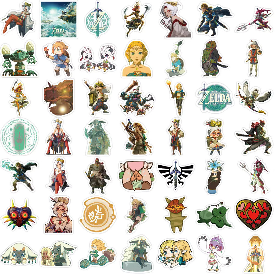 Bandai The Legend of Zelda Tears of the Kingdom Graffiti-Aufkleber, 50 Stück - Bild 3