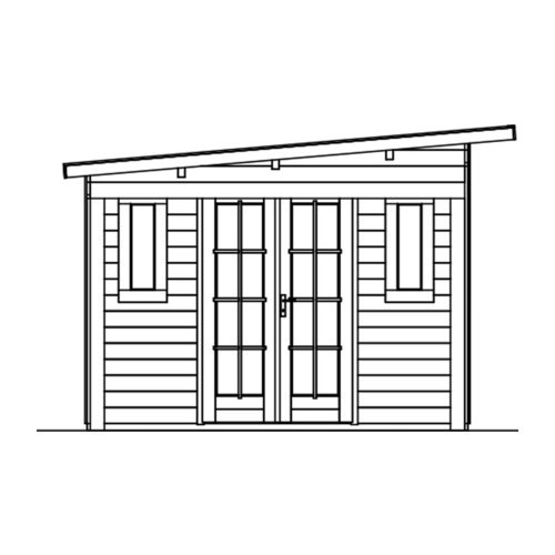 SKANHOLZ Gartenhaus Dilbeek aus Holz in Natur mit Fenster und Pentdach, B/H/T: 553 x 380 x 320 cm - Bild 2
