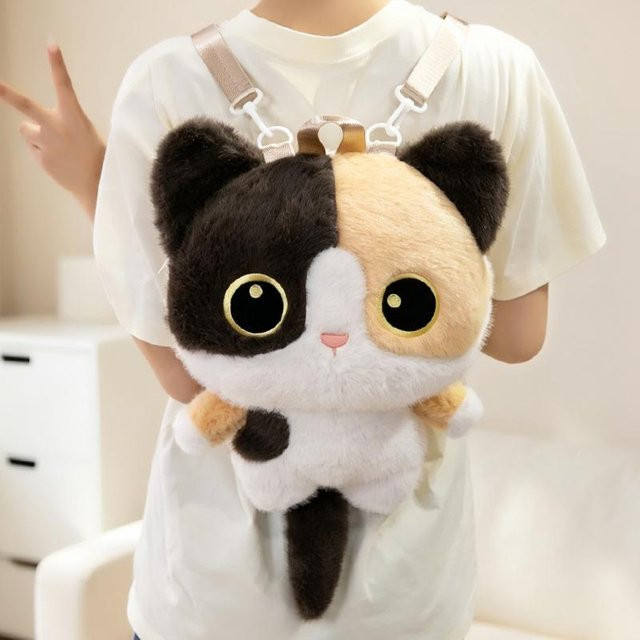 Yiran toy Siamesische Katze Plüsch Rucksack, Schwarz, ab 14 Jahren - Bild 1