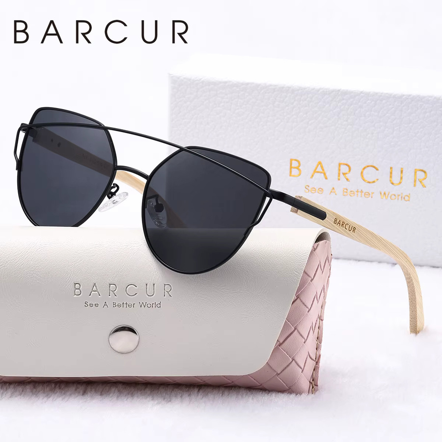 BARCUR Sonnenbrille, oval, Vollrand, Edelstahl, schwarz - Bild 2
