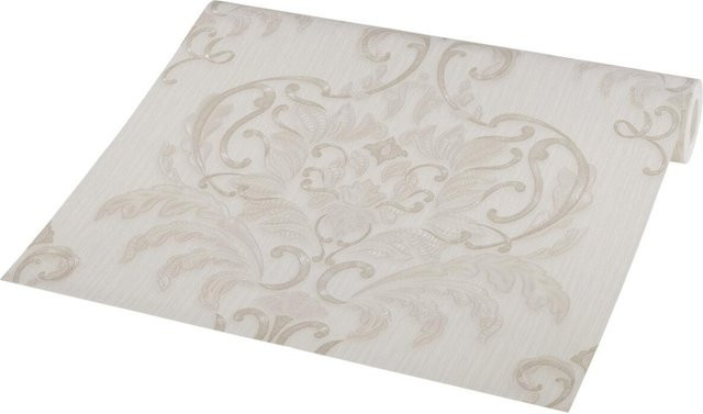 Bricoflor Vliestapete Ornament Barock in Silber Beige B/L: 53 x 1005 cm - Bild 1