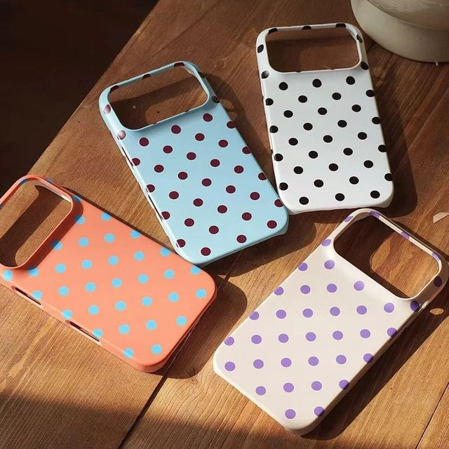 Clmj Handyhülle mit Polka-Dot Design und glänzender Folie für iPhone 11 bis iPhone 17 Pro Max, Multicolor - Bild 1