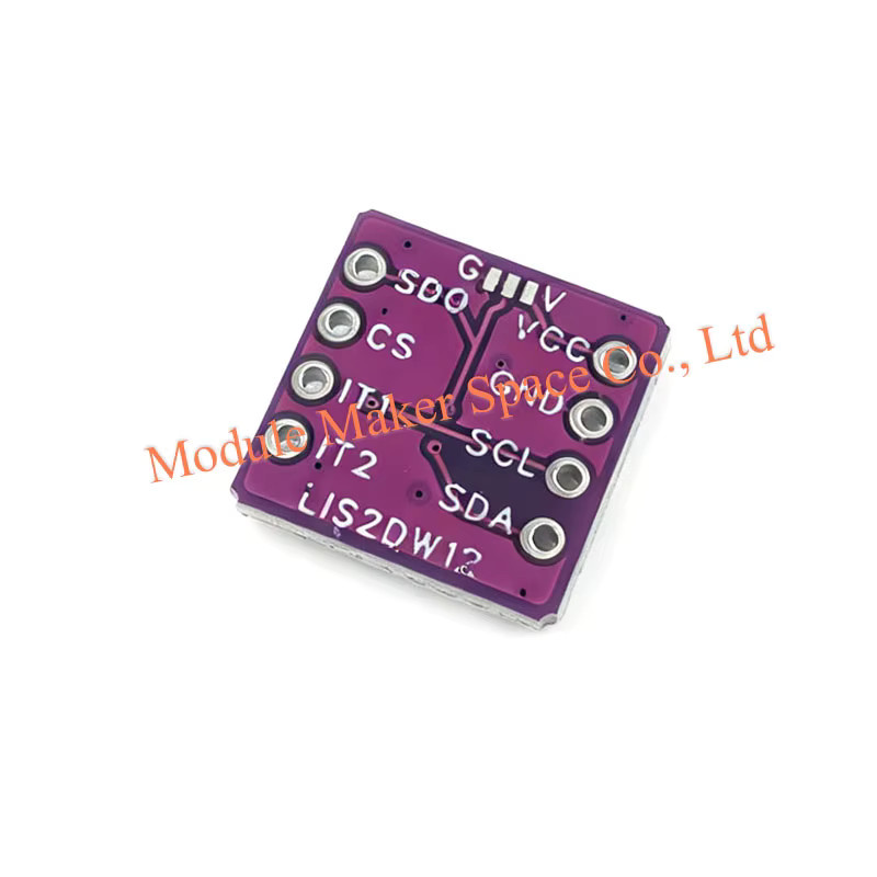 212 LIS2DW12 3-Achsen-Beschleunigungsmesser-Modul mit geringem Stromverbrauch und geringem Rauschen, 16-Bit-Ausgang, I2C/SPI-Schnittstelle, Farbe: Lila - Bild 2