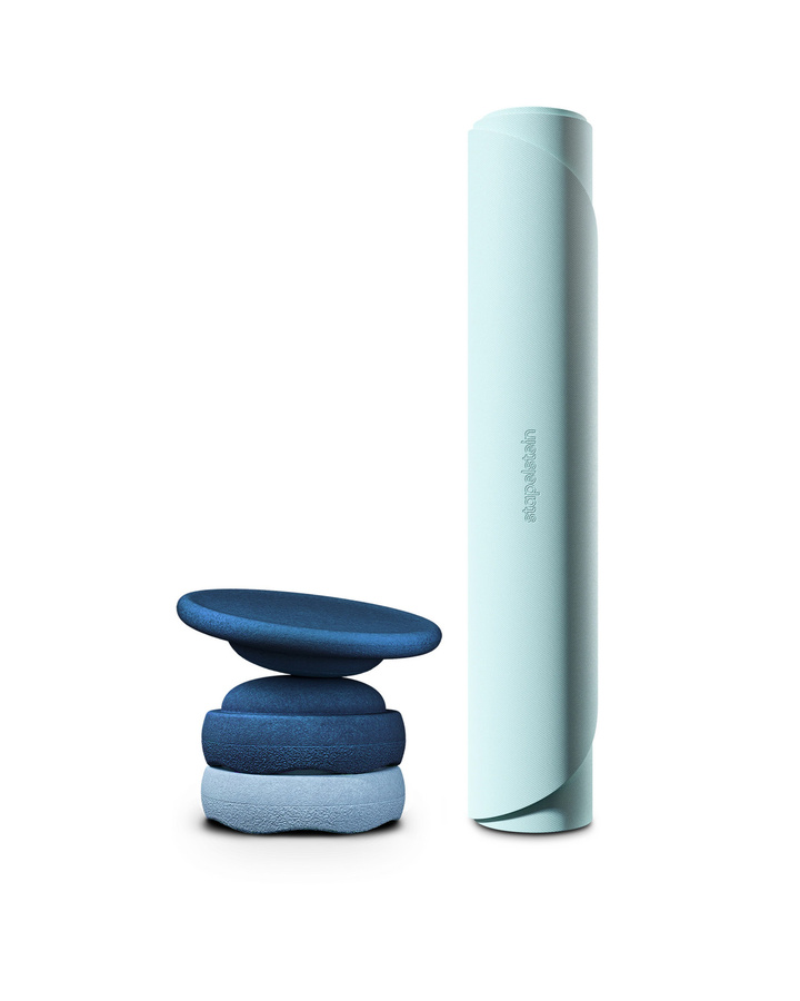 Stapelstein Fitness Bundle Balance in Grün und Blau für Natur und Sport - Bild 1