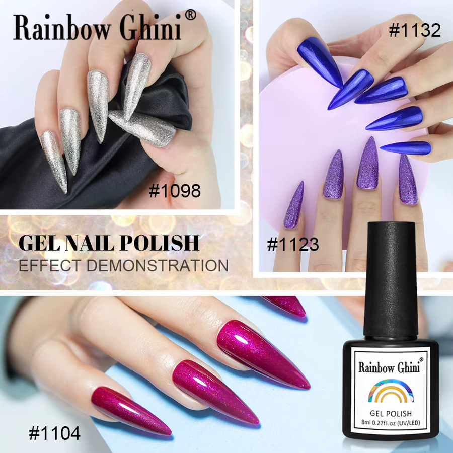 Rainbow Ghini UV-Gel-Nagellack, Glänzend, 8 ml - Bild 4